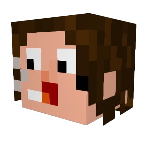 bamphd Minecraft avatar head, 3D render