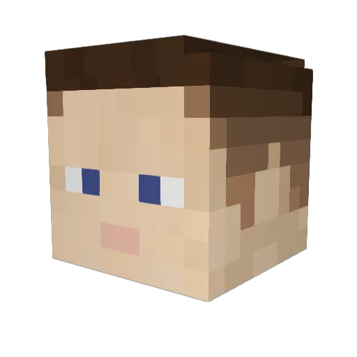 bamslower Minecraft avatar head, 3D render