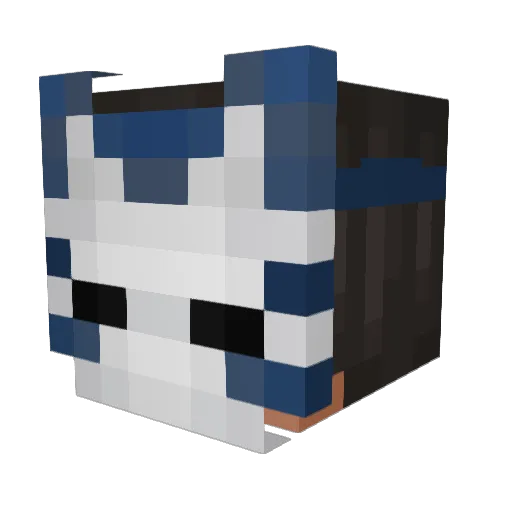 ban2g Minecraft avatar head, 3D render