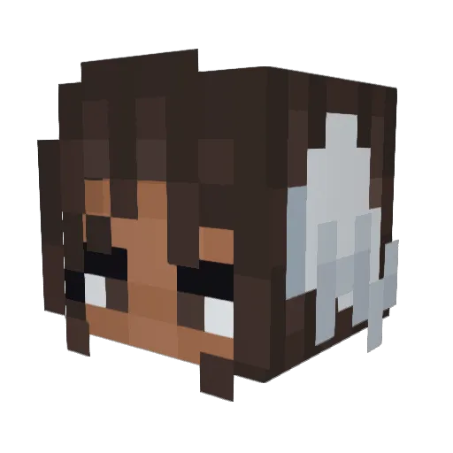 ban4naa__ Minecraft avatar head, 3D render