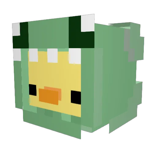 bana_bush Minecraft avatar head, 3D render