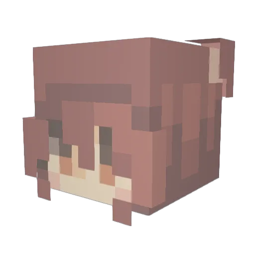 banako24 Minecraft avatar head, 3D render