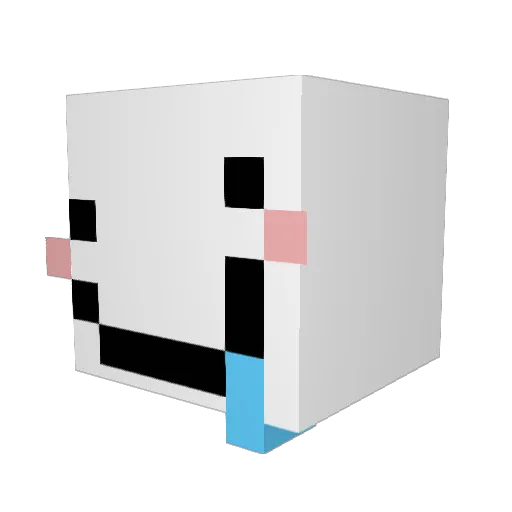 banana1_2 Minecraft avatar head, 3D render