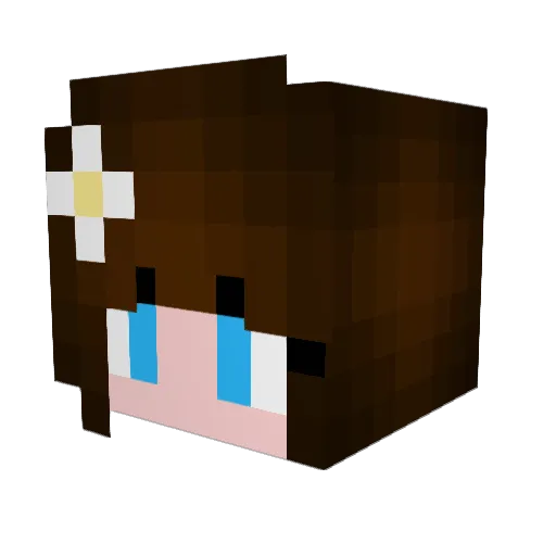 banana_cherry Minecraft avatar head, 3D render