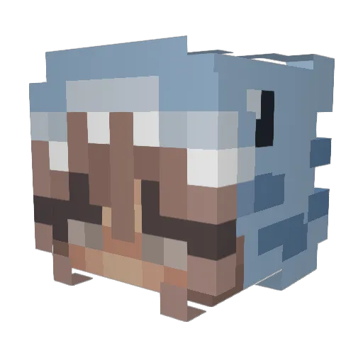 bananaboatYech Minecraft avatar head, 3D render