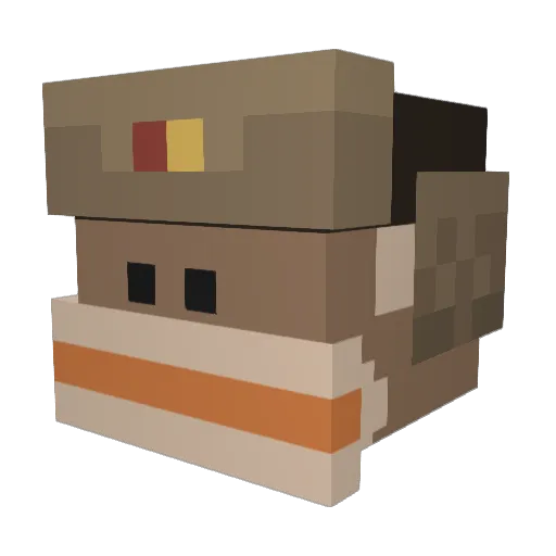 bananabolshevik Minecraft avatar head, 3D render