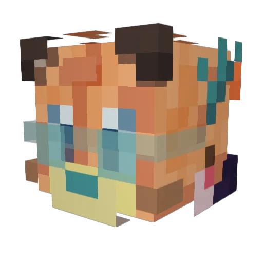 bananaboyy Minecraft avatar head, 3D render