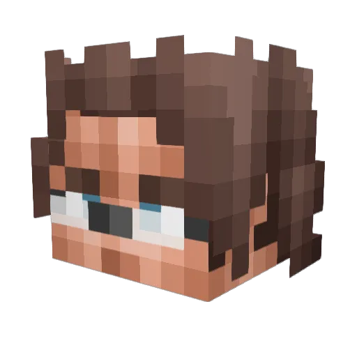 bananadawon Minecraft avatar head, 3D render