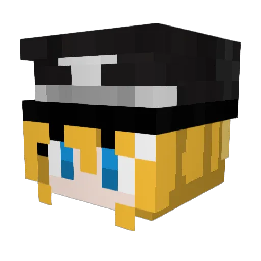 bananalink Minecraft avatar head, 3D render