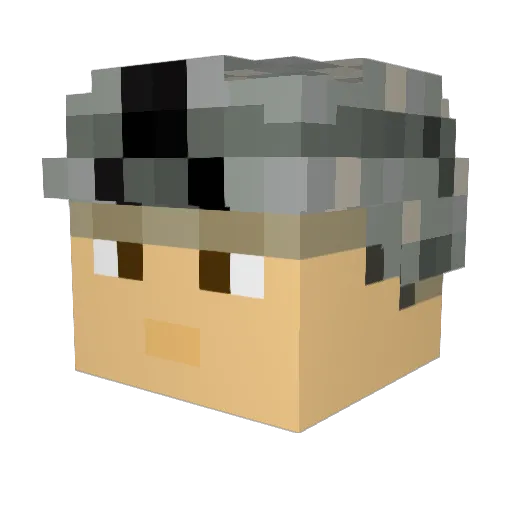 bananan101 Minecraft avatar head, 3D render