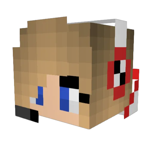 banananutbells Minecraft avatar head, 3D render