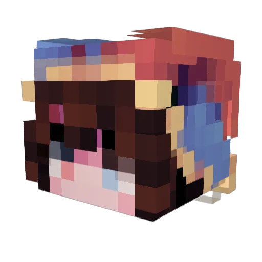 bananapeelswho Minecraft avatar head, 3D render