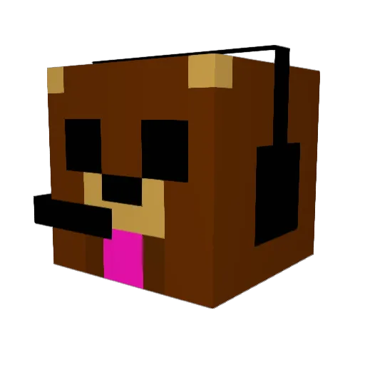 bananaspy Minecraft avatar head, 3D render