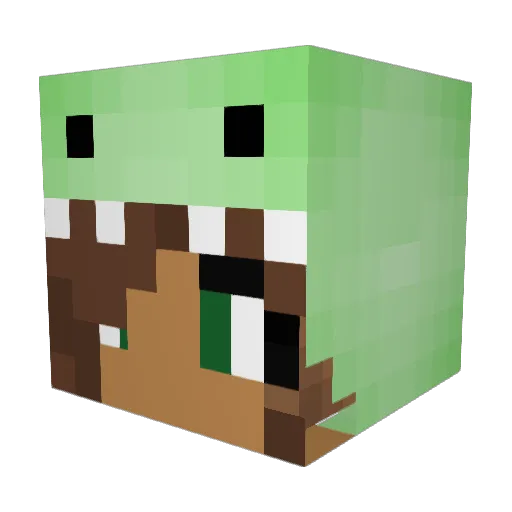 bananataker Minecraft avatar head, 3D render