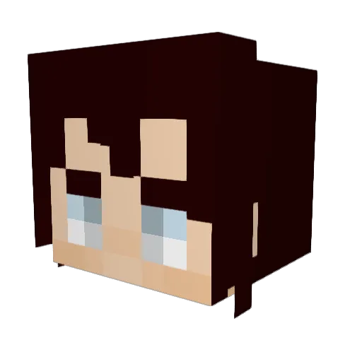 bananayusei Minecraft avatar head, 3D render