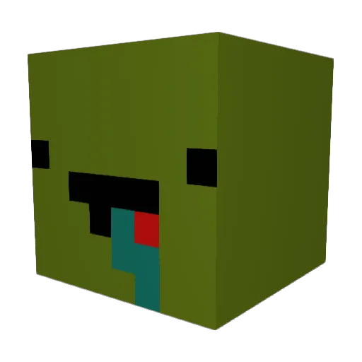 bananb Minecraft avatar head, 3D render