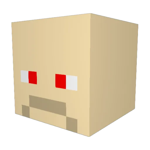 banane1234 Minecraft avatar head, 3D render