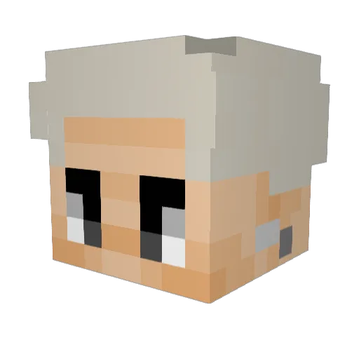bananekGracz Minecraft avatar head, 3D render