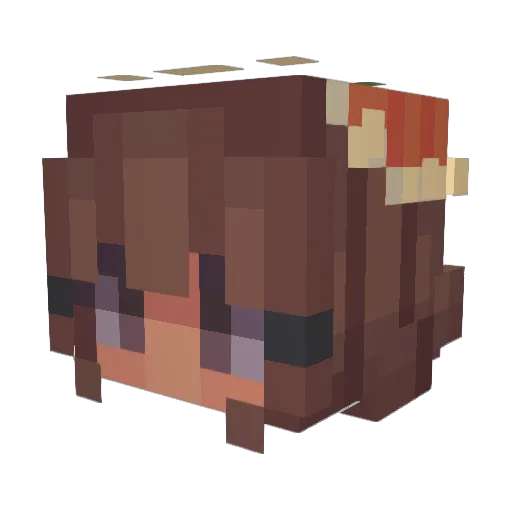 banankowii Minecraft avatar head, 3D render