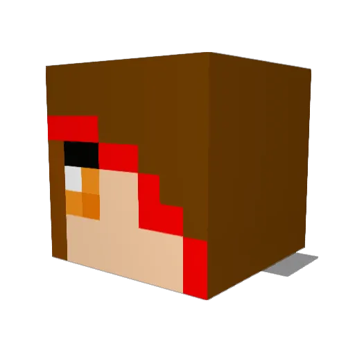 bananna7 Minecraft avatar head, 3D render