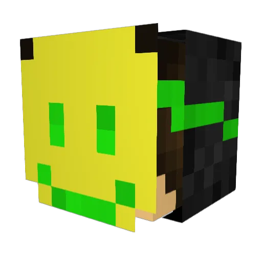 banano2012 Minecraft avatar head, 3D render