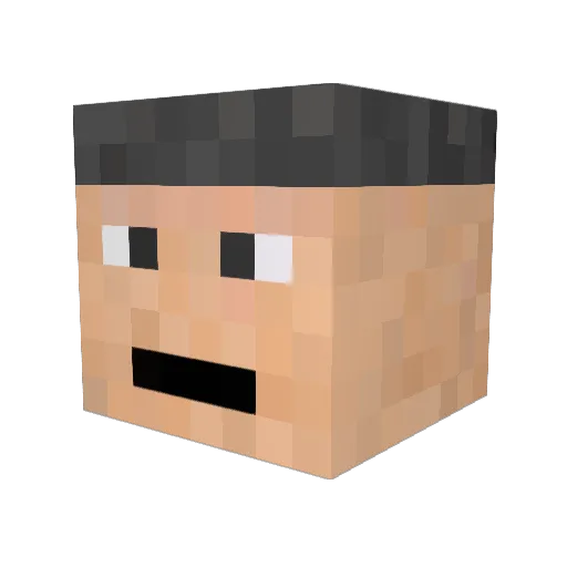 bananodus Minecraft avatar head, 3D render