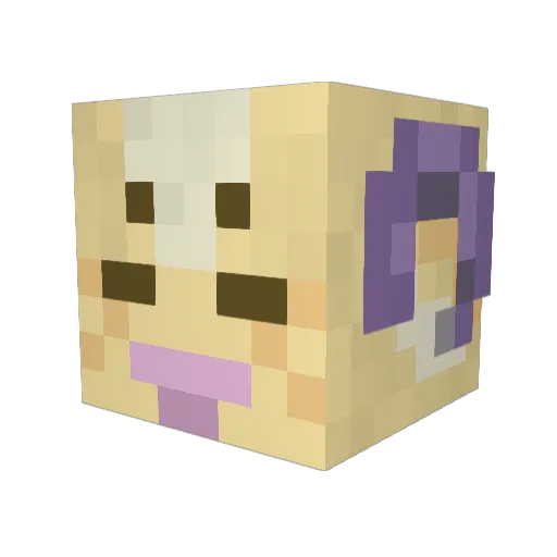 bananspot Minecraft avatar head, 3D render