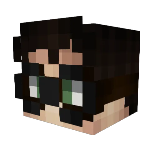 banban233 Minecraft avatar head, 3D render