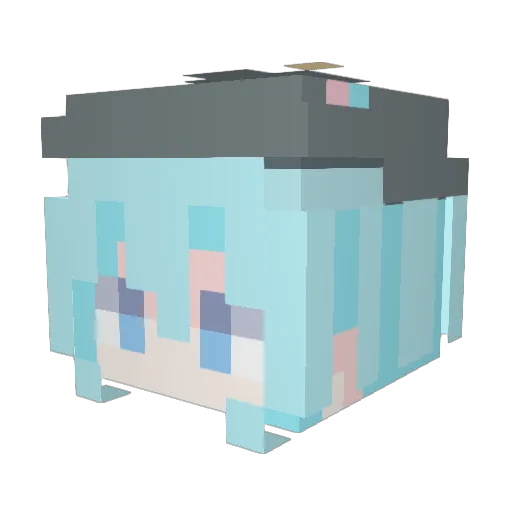 banban520 Minecraft avatar head, 3D render