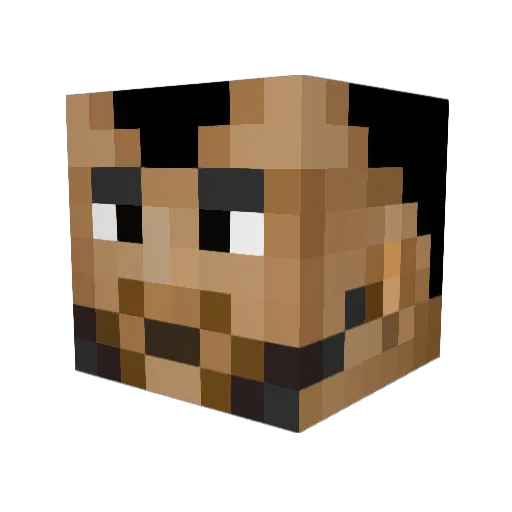 banbounet Minecraft avatar head, 3D render