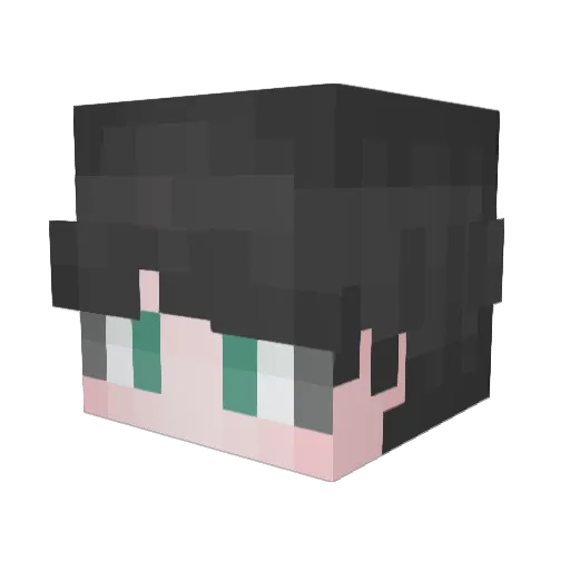 banchanh Minecraft avatar head, 3D render