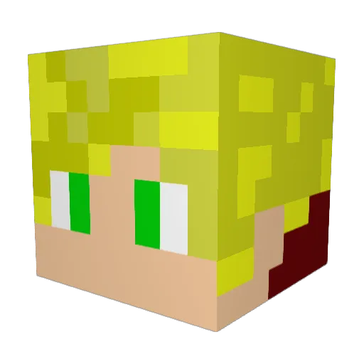 bandamercier Minecraft avatar head, 3D render
