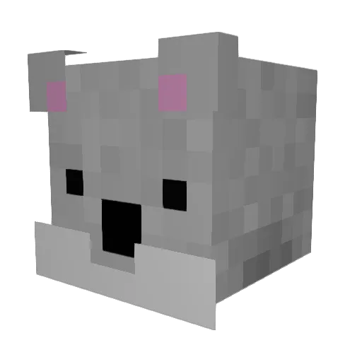 banded Minecraft avatar head, 3D render