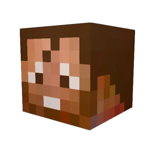 banderling Minecraft avatar head, 3D render