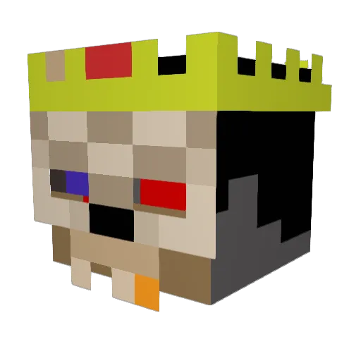 banditYT666 Minecraft avatar head, 3D render