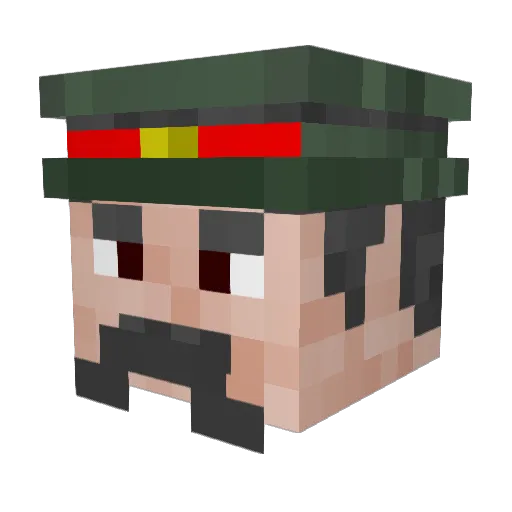banditu_ Minecraft avatar head, 3D render