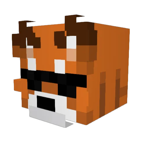 bandyanton Minecraft avatar head, 3D render