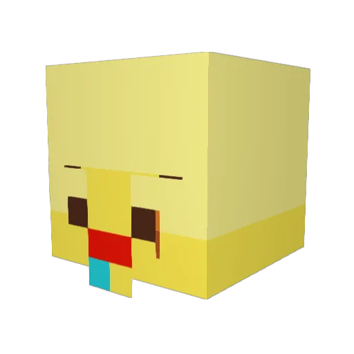bang_x2 Minecraft avatar head, 3D render