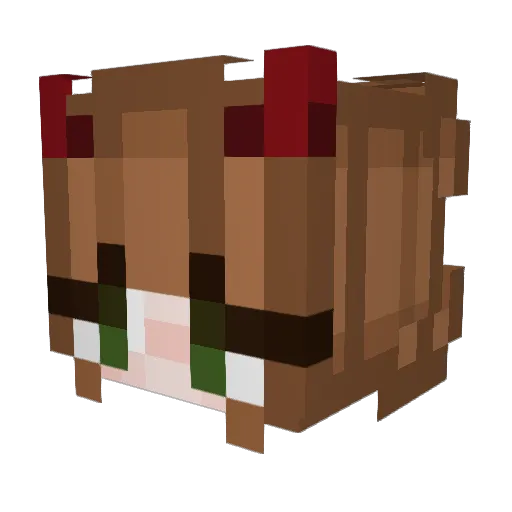 bangs_mcgee Minecraft avatar head, 3D render