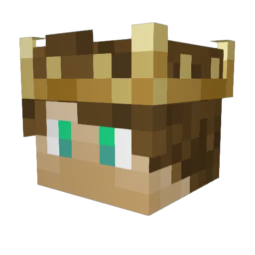 banikula Minecraft avatar head, 3D render