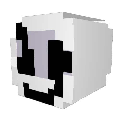 banips Minecraft avatar head, 3D render
