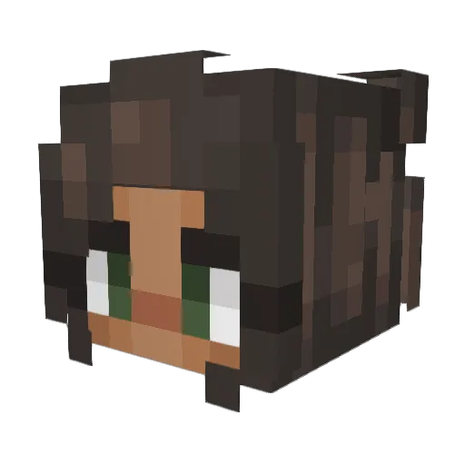 banishaax Minecraft avatar head, 3D render