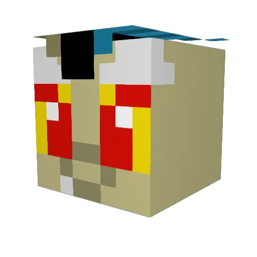 banjo289 Minecraft avatar head, 3D render