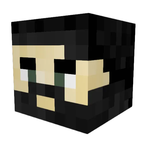 banna_high Minecraft avatar head, 3D render