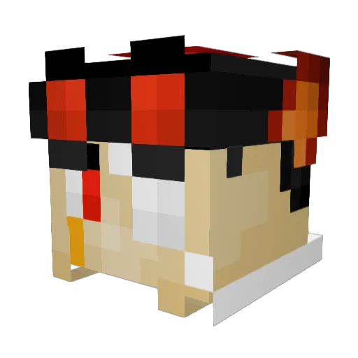 banninghwid Minecraft avatar head, 3D render