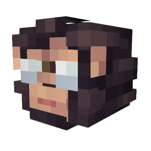 banpent Minecraft avatar head, 3D render