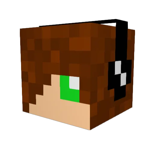 bant64 Minecraft avatar head, 3D render