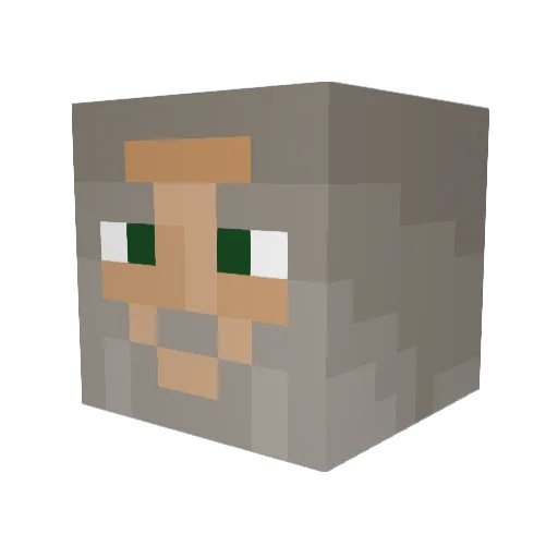 banyo Minecraft avatar head, 3D render