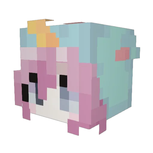 baobaobb Minecraft avatar head, 3D render