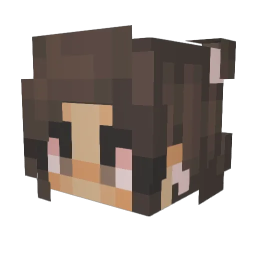 baoguettes Minecraft avatar head, 3D render